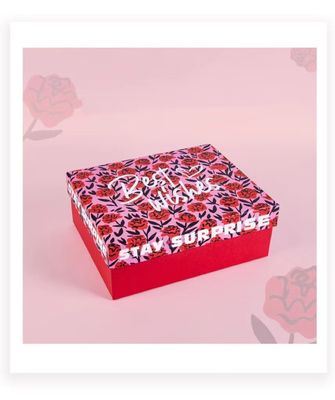 Red Art Paper Paperboard Gift Boxes Lid And Based Shape For Perfume Cosmetic Packaging