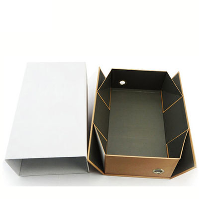 CMYK Color Medium Magnetic Closure Gift Box Recycled White For Shoe