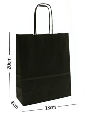 250gsm 300gsm Black Printed Paper Shopping Bag Recyclable Custom Logo